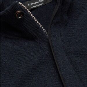 ERMENEGILDO ZEGNA - Slim-Fit Cashmere Half-Zip Mock-Neck Sweater - Black